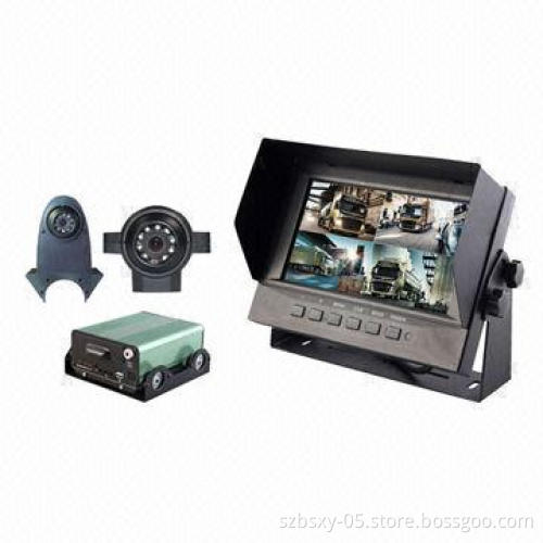 4CH Car Mobile HDD DVR Recorder System with Backup Night Vision Waterproof Camera for Trailer Truck